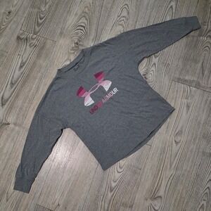Under Armour Long Sleeve Big Logo Heatgear Tee  -Girls Size Small